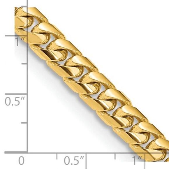 14K Yellow Gold 20" Solid Miami Cuban Link Chain – 6.25mm, 54.9g, Lobster Clasp - Picture 4 of 6